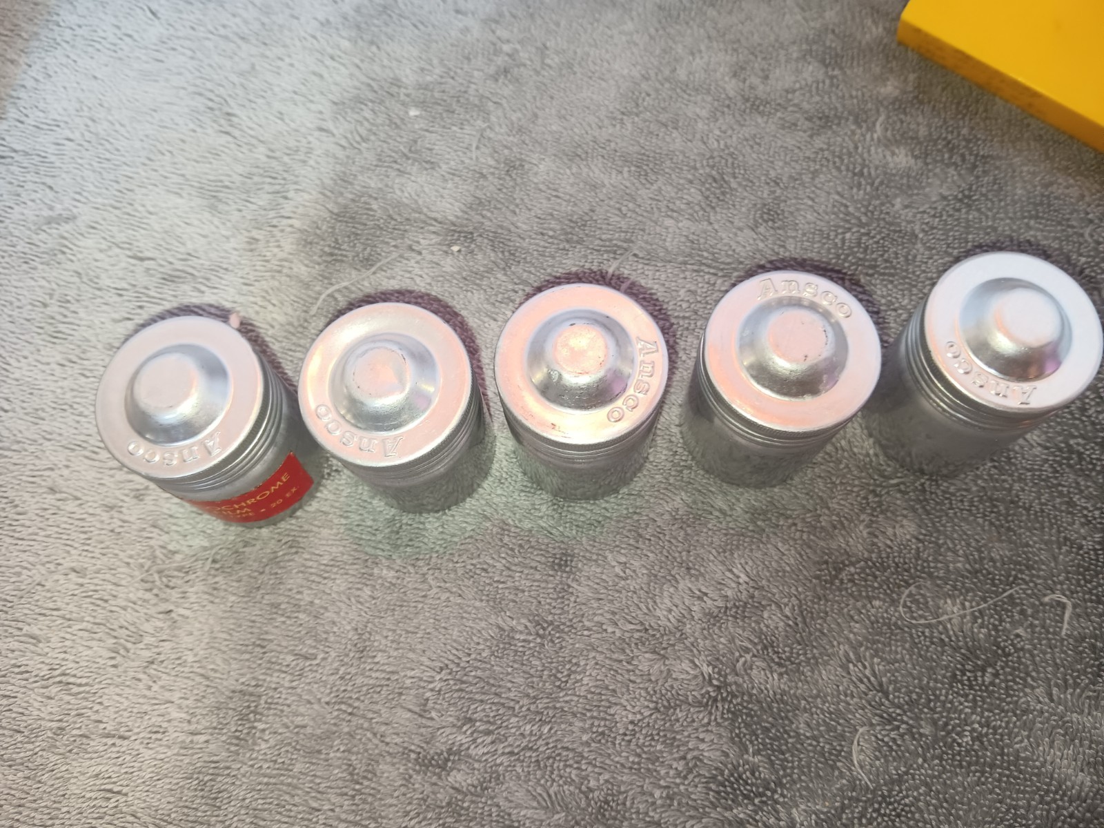Estate Lot of 11 Vintage Kodak and Ansco Film Canisters Plus 4 Plastic Slide Tr