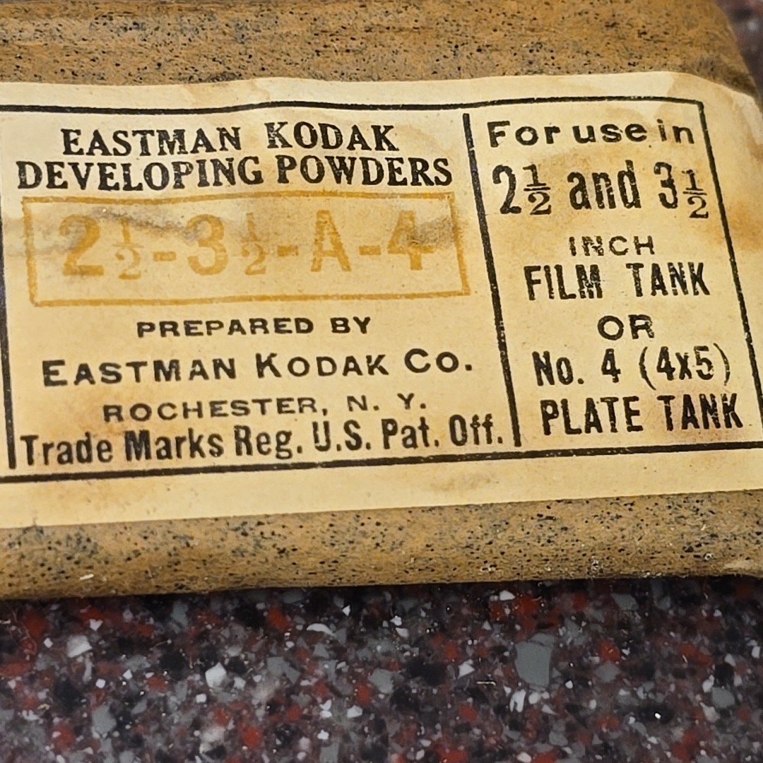 10- Eastman Kodak Developing Powders for 2-1/2, 3-1/2 MACHINES, 4X5 Plate Tanks