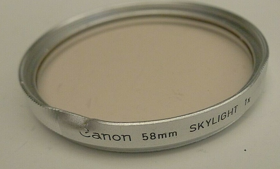 Canon 58mm Skylight 1x Lens Filter +Original Case – Made in Japan