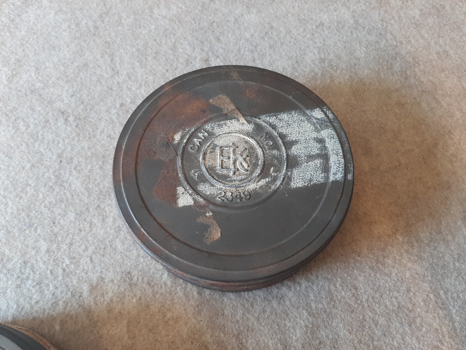 Vintage Eastman Kodak Company 35mm Home Movie Film Tin Cans empty Canisters 2349