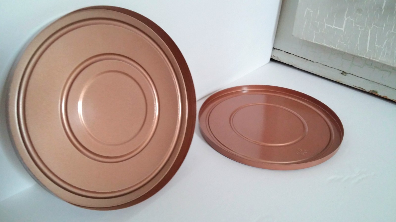 VTG Reel To Reel Film Canister Copper Colored Dual 8 Projecter Movie Home Decor