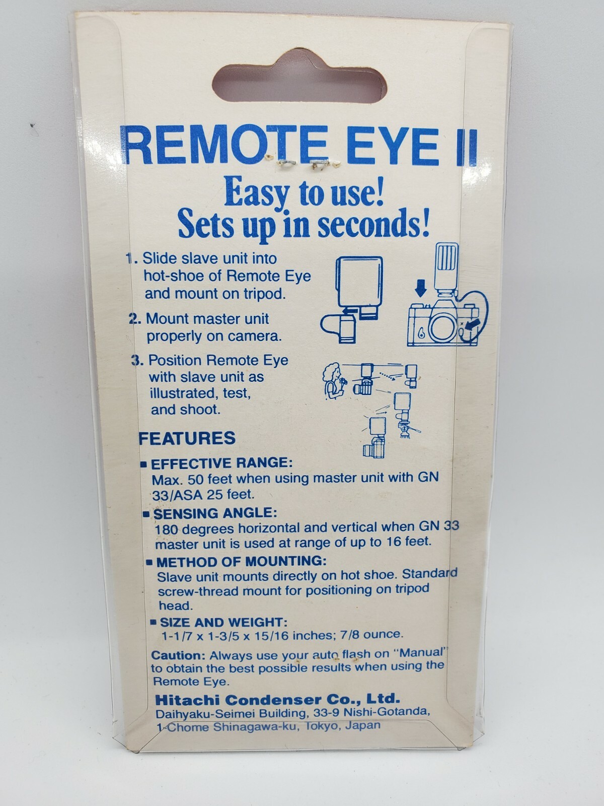 Hitacon Remote Eye II Flash Trigger rare NOS