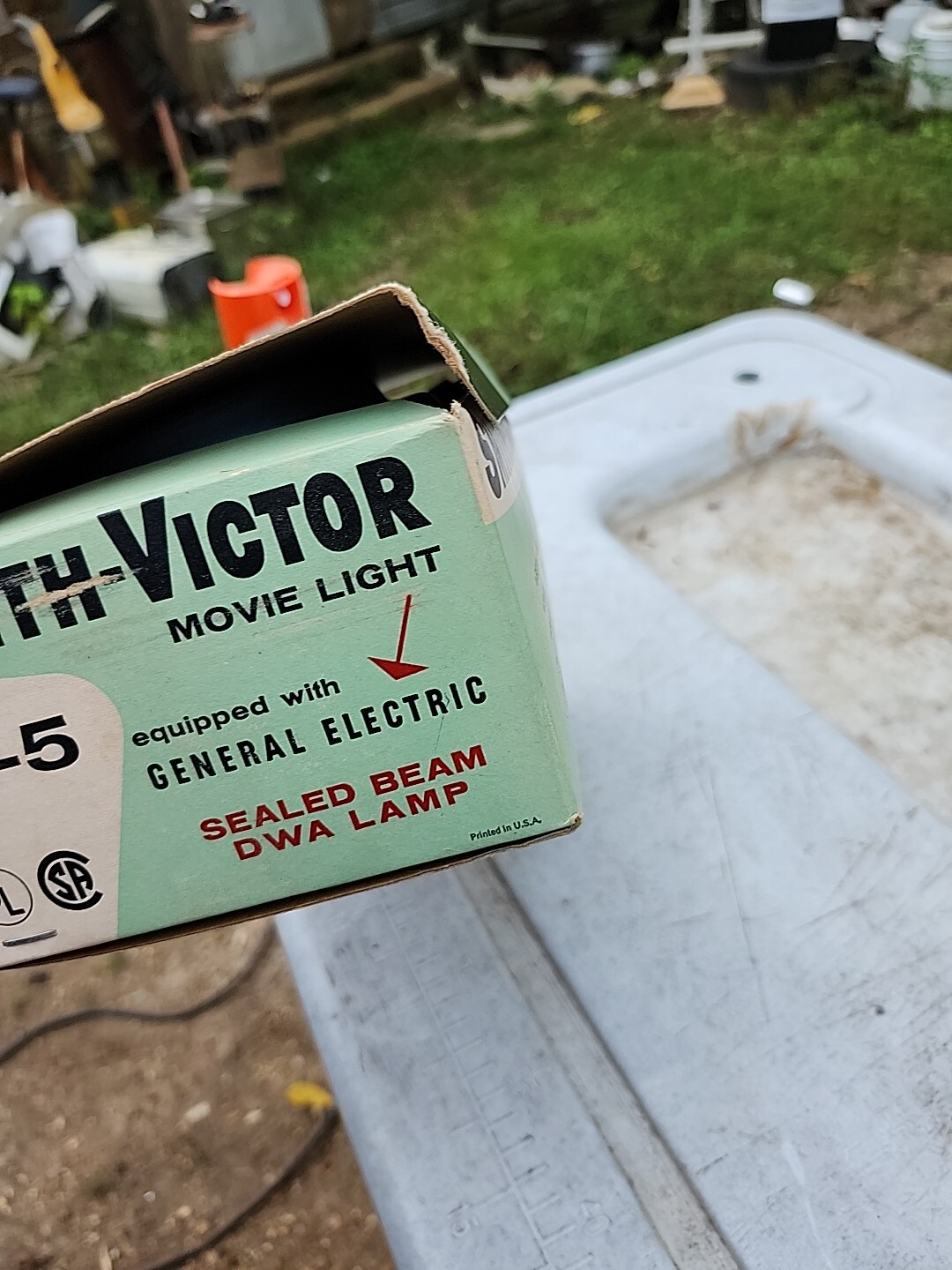 Smith-Victor Model L-5 Compact Movie Light Vintage 1962 Tested Works W/ Box