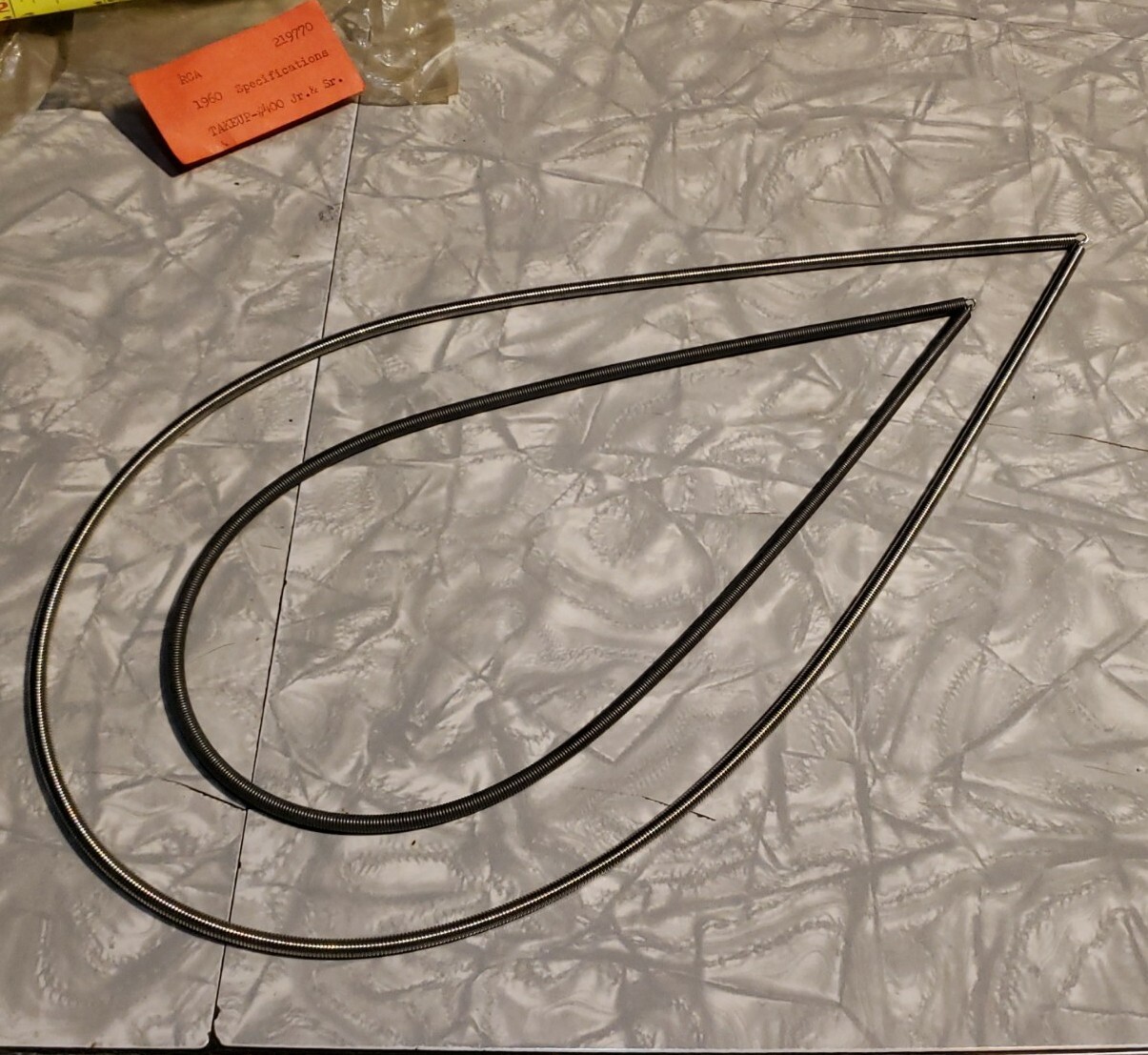 RCA Projector Motor Wire-Spring Drive Belt Set 219769 219770 Jr & Sr 1960 #400