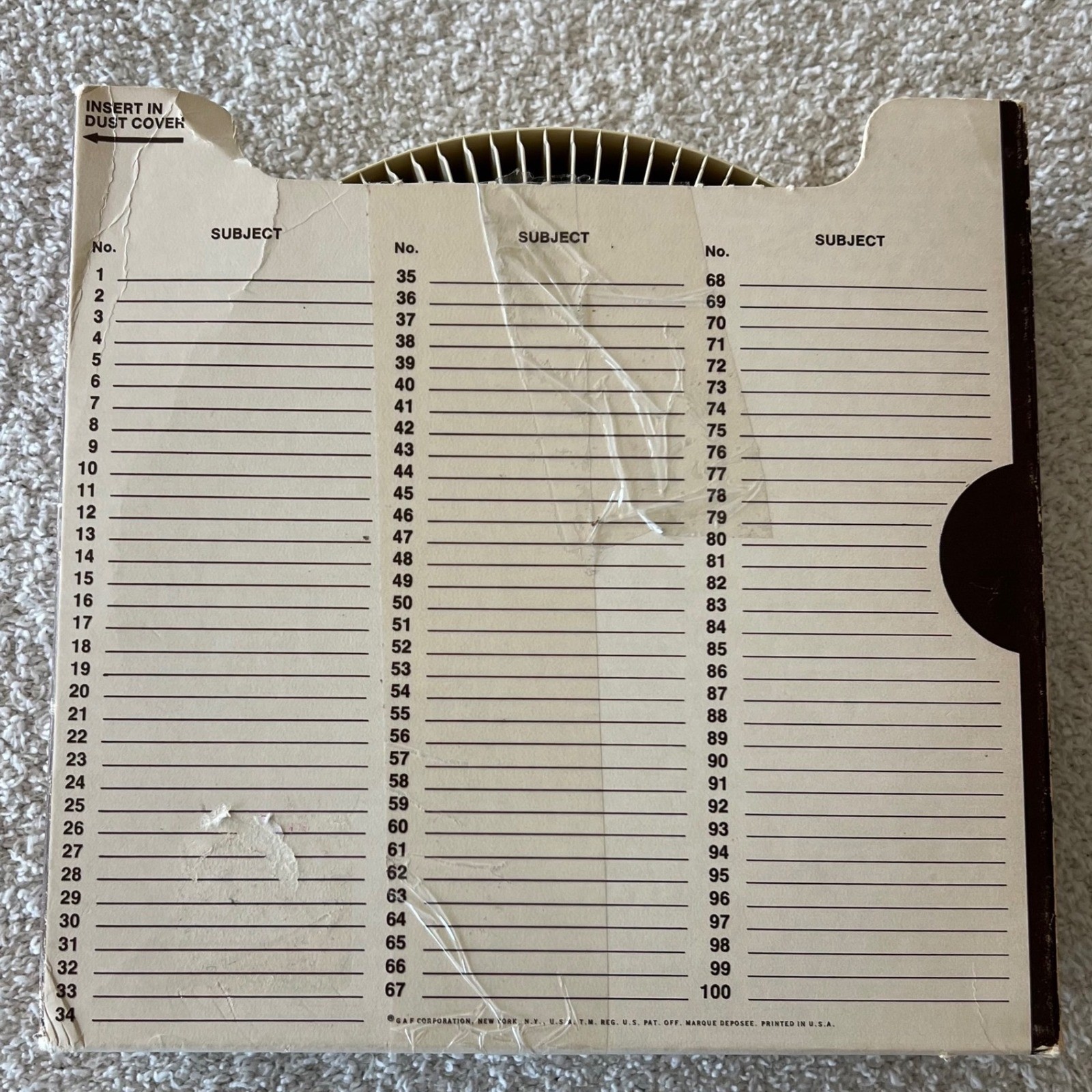 Sawyers Rototray 100 Slide Tray Carousel Projector Vintage Photography Accessory