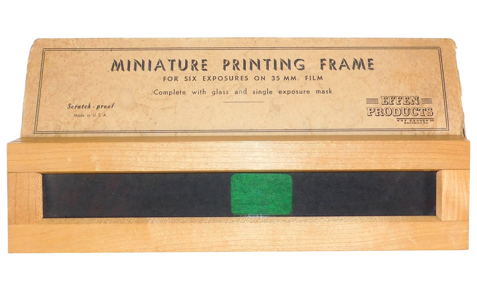 Vintage Effen Products Miniature Printing Frame For Six Exposures w/ Mask & Box