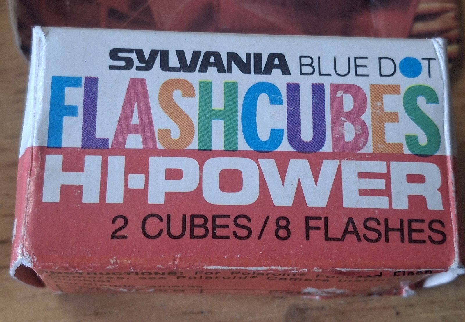 SYLVANIA BLUE DOT HI-POWER 4 CUBES 16 FLASHES, FLASHCUBE