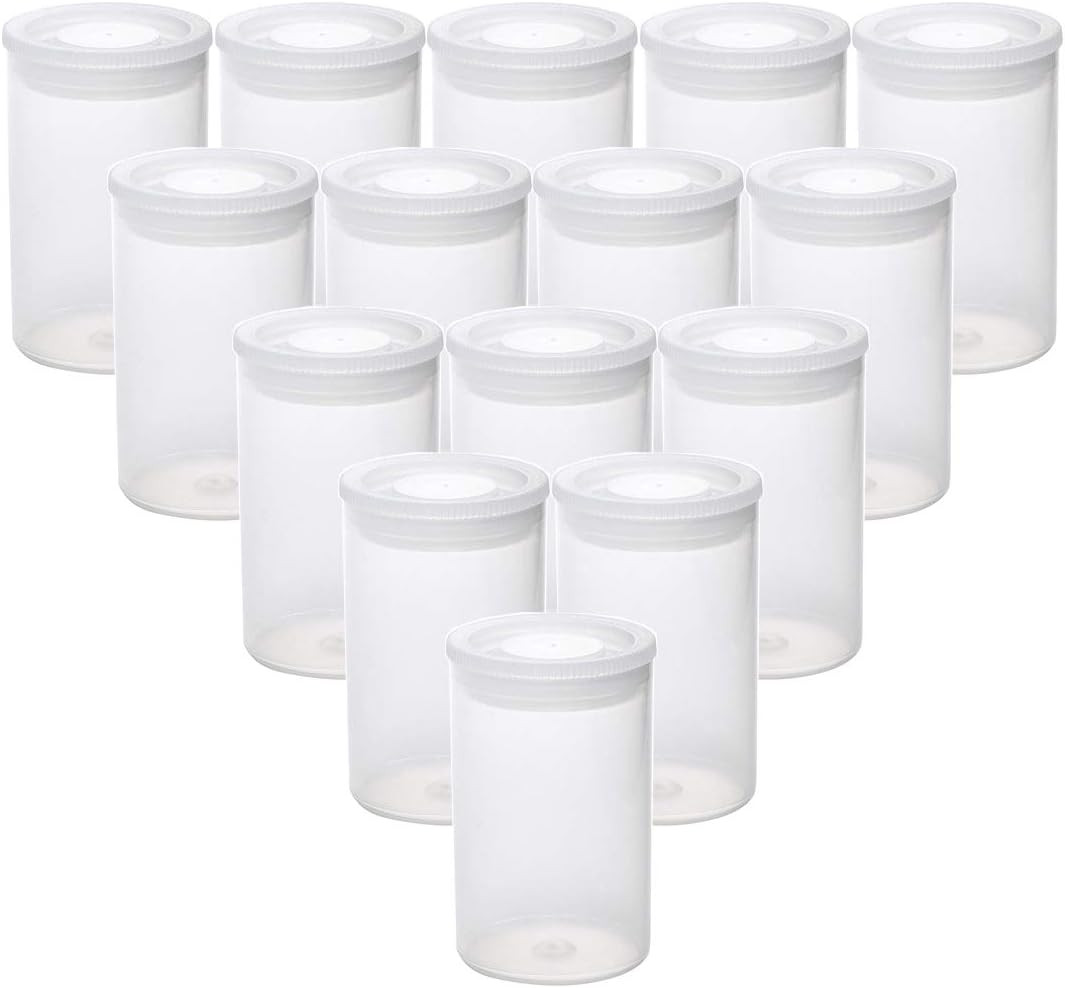 Film Canisters with Caps 35 Mm Empty Camera Reel Storage Containers Case Plastic
