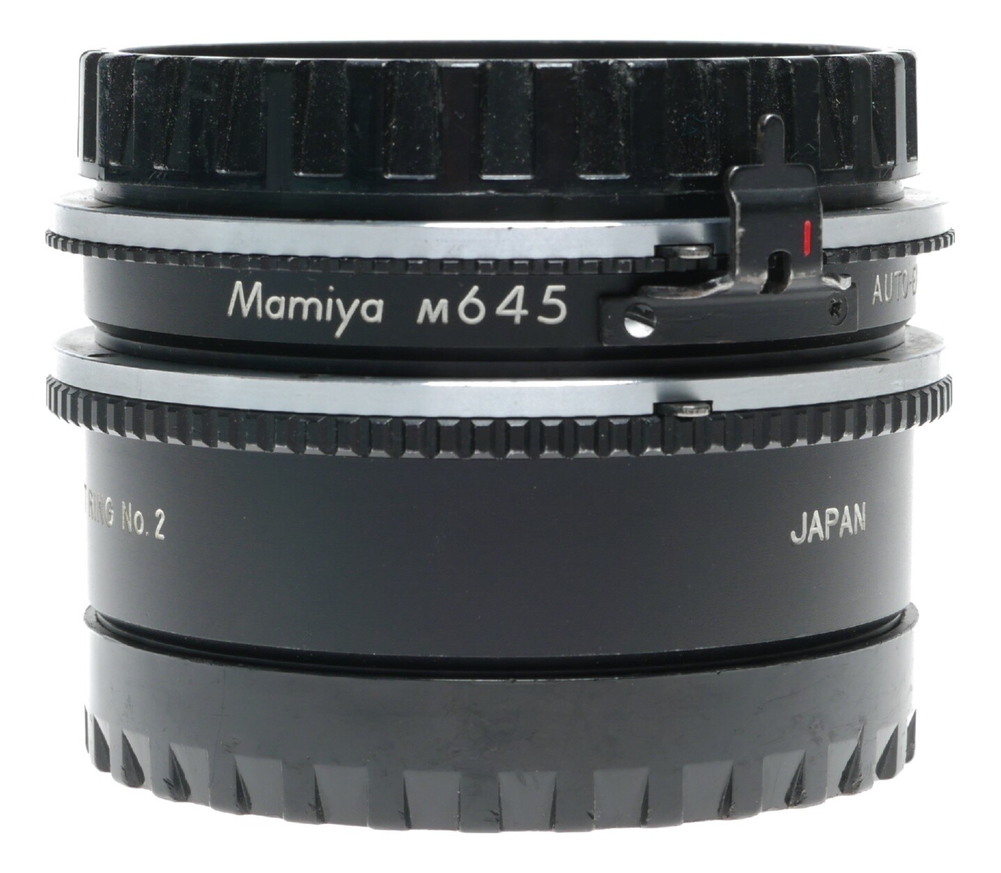 Mamiya M645 Auto-Ext ring No. 2 and No.1 medium format camera