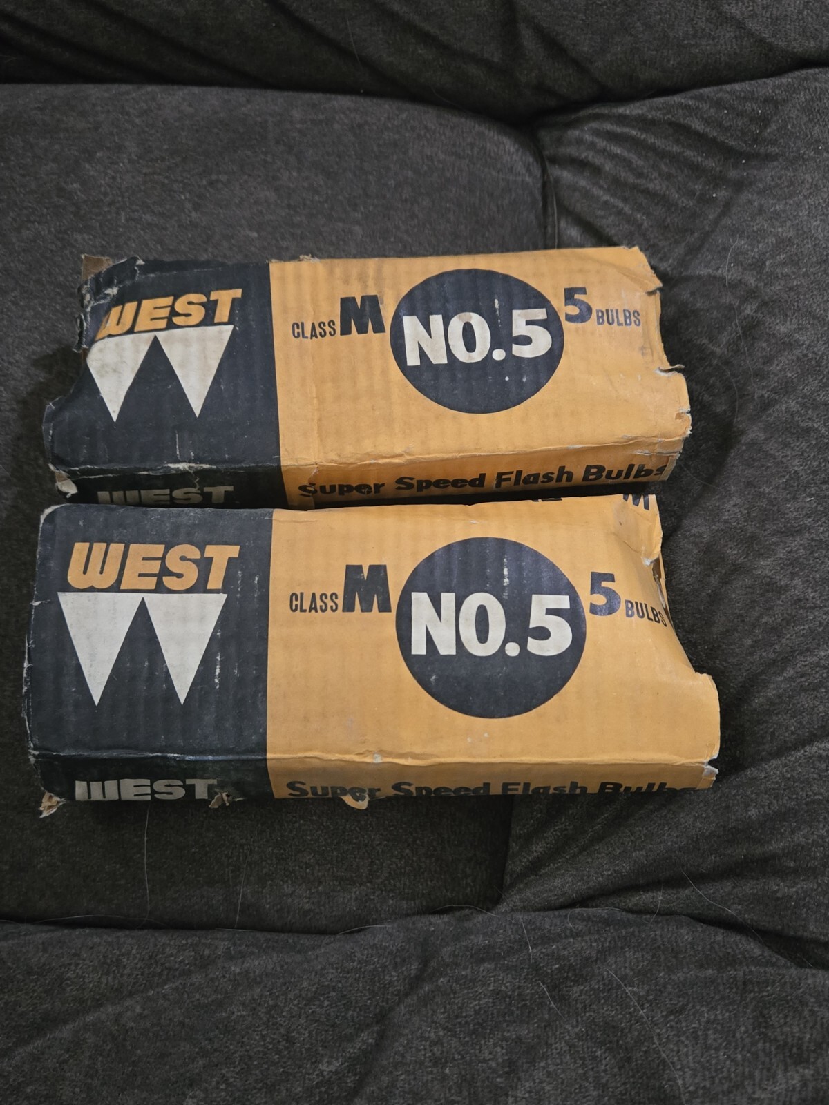 Vtg NOS West M-2 Flash Bulbs Super Speed Flash Bulbs, 2 Partial Boxes – 8 Bulbs