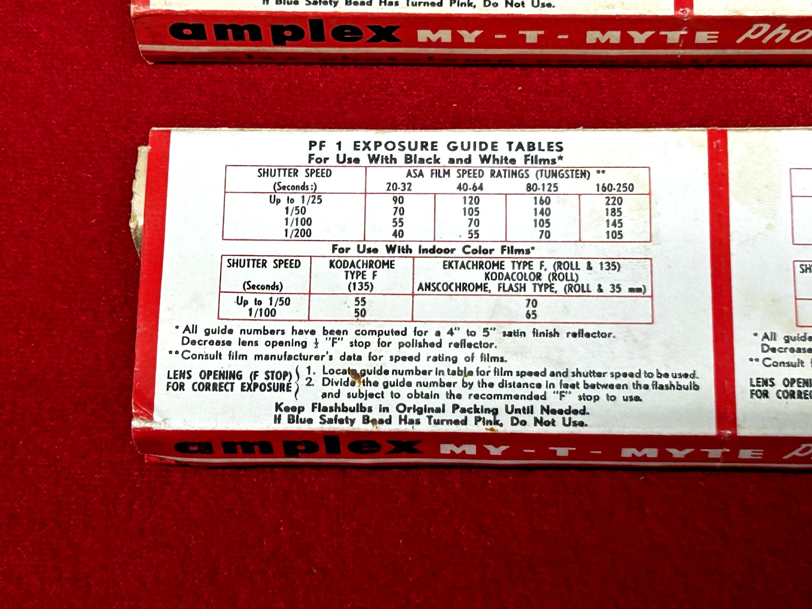 Amplex My-T-Myte Photo Flashbulbs PF-1 Class M (23 bulbs total)