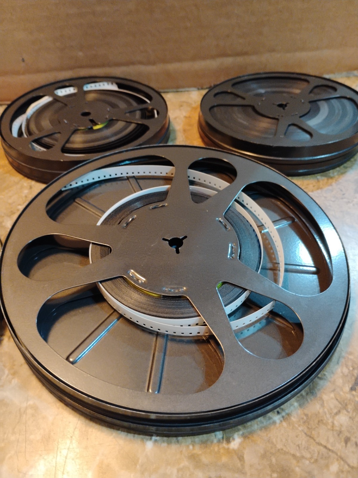 Lot Of 5 Vintage Reel film Canister and Film