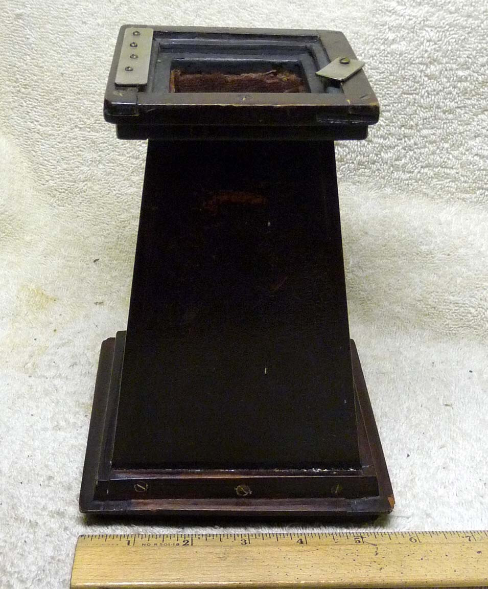 RARE Antique Large Format VIEW Camera WOOD Lens Cone TOP HAT Extension.Close Up?