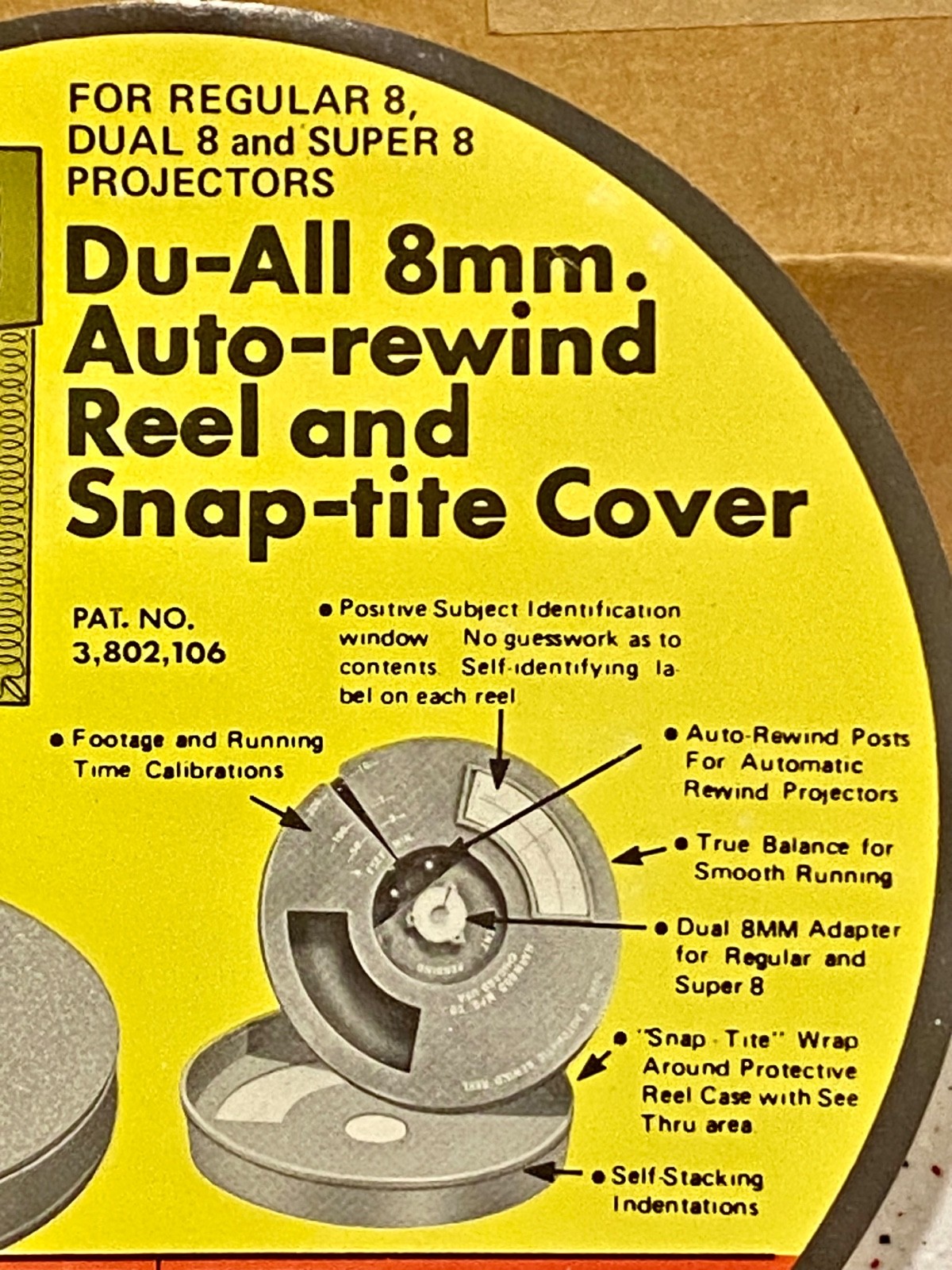 Du-All 8mm (3) 200Ft Plastic Reel, Can, Snap-Tite Set (NEW) Original Box