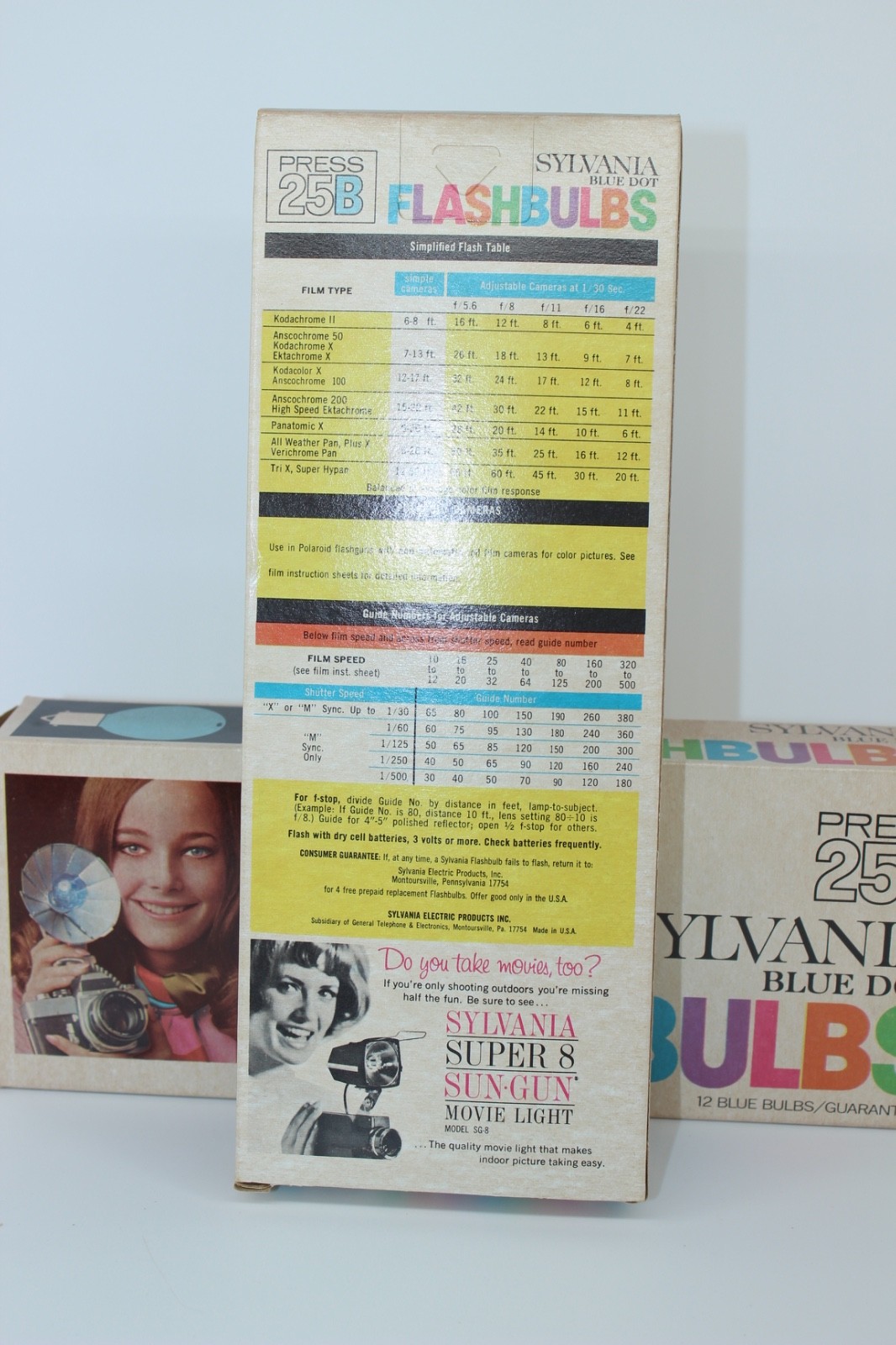 Sylvania Blue Dot Flashbulbs 25B 24 Bulbs Open Original Packaging Lot of 2 Boxes