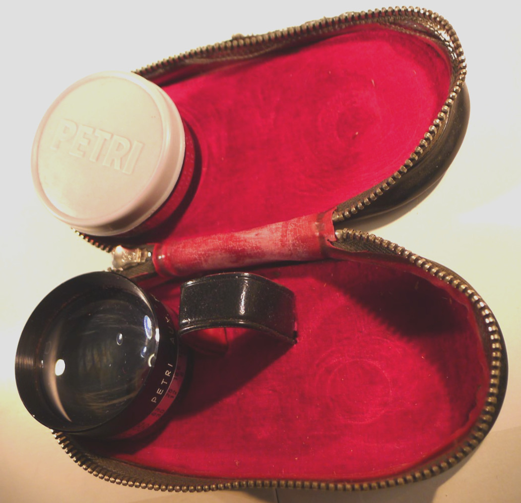 Petri 7s Aux Lens Set with Case Wide-Angle 1:1.8 45mm AND Telephoto 1:1.8 45mm