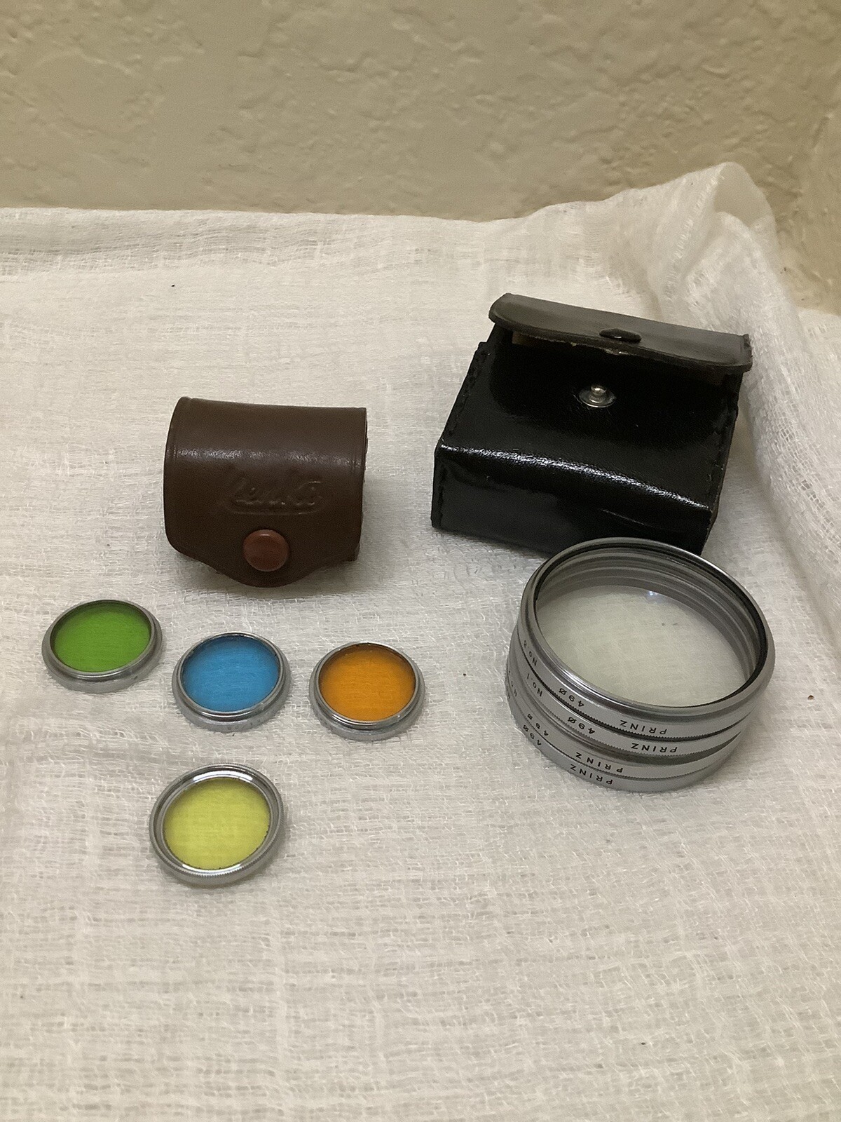 Lot of Vintage Kodak Camera Lens~ Filters~Leather Cases~Adapters~Flashholder