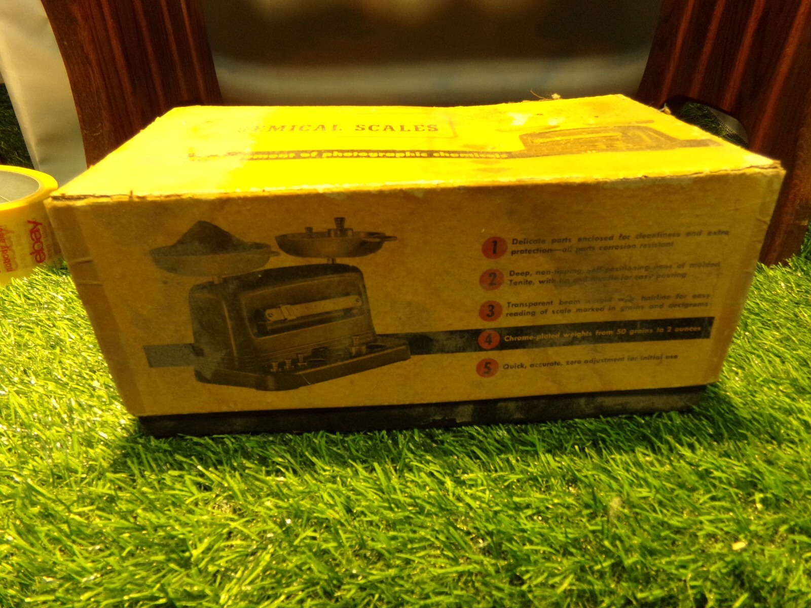 Vintage Kodak Chemical Scales, Boxed is missing most weights
