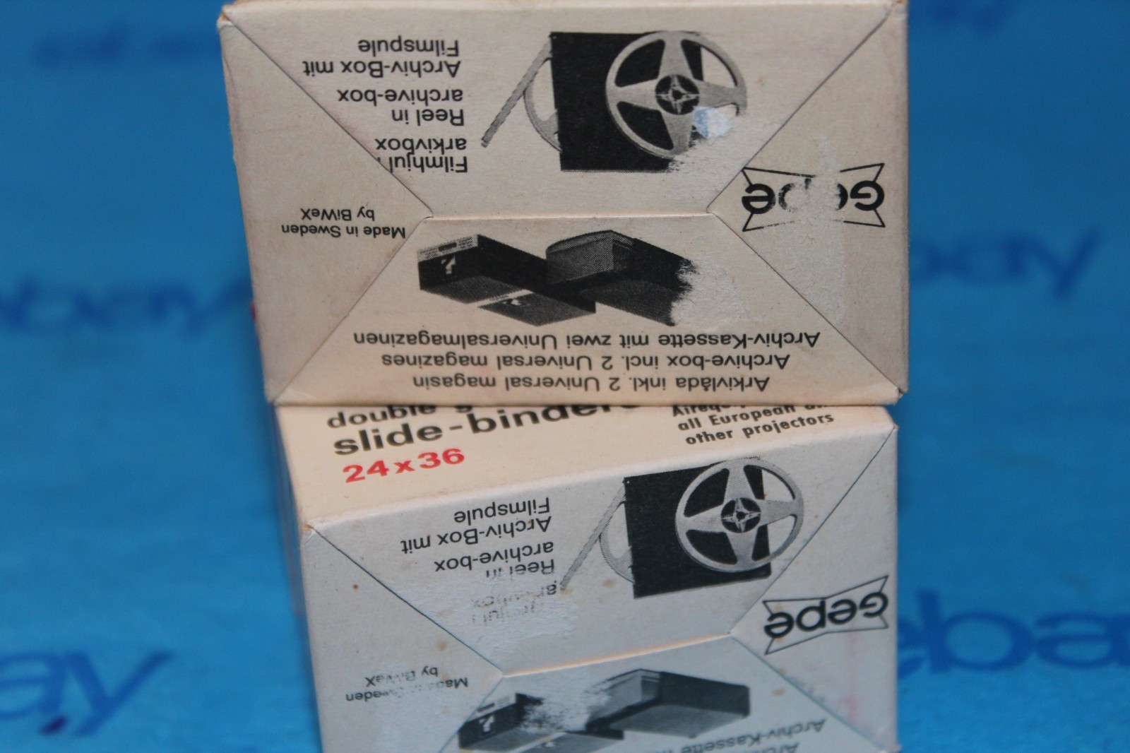 Vintage NOS Gepe 2 Boxes of 20 , 40 Total 24X36 Double Glass Slide Binders