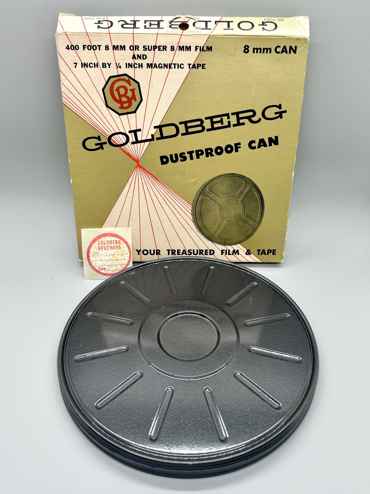 New Vintage Goldberg 400ft 8 MM Super 8 MM Film Dustproof, 7 1/4″ Magnetic tape