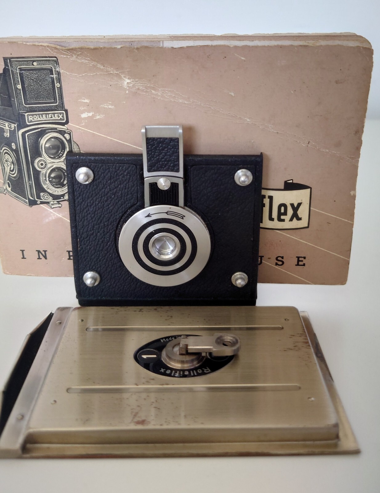 Vintage Rolleiflex Accessories w/ Manual Mid-Century Photography