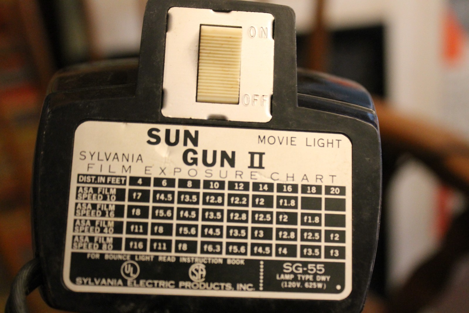 Sylvania Sun Gun II Movie Light SG-55 ~ Tested; Working