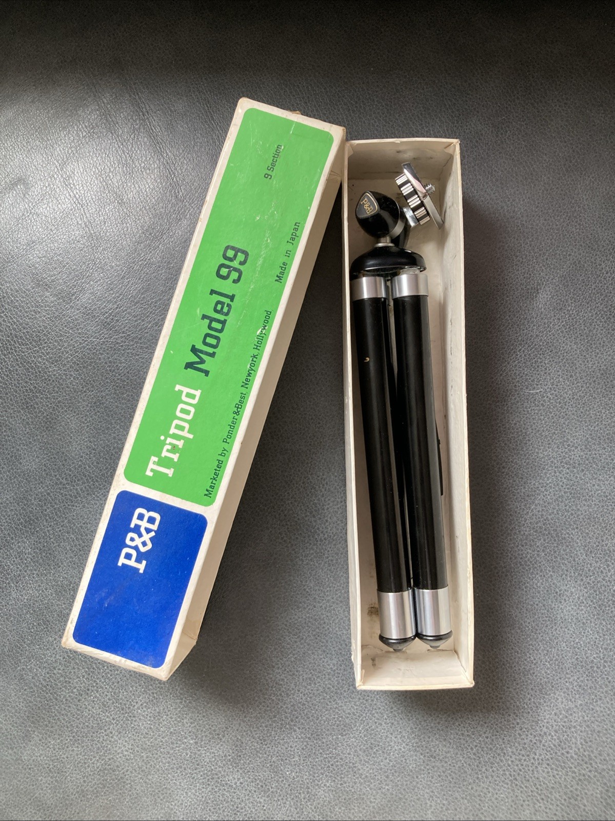 Vtg P&B Ponder Best Camera Tripod Model 99 10”-48″ Adjustable Height Telescoping