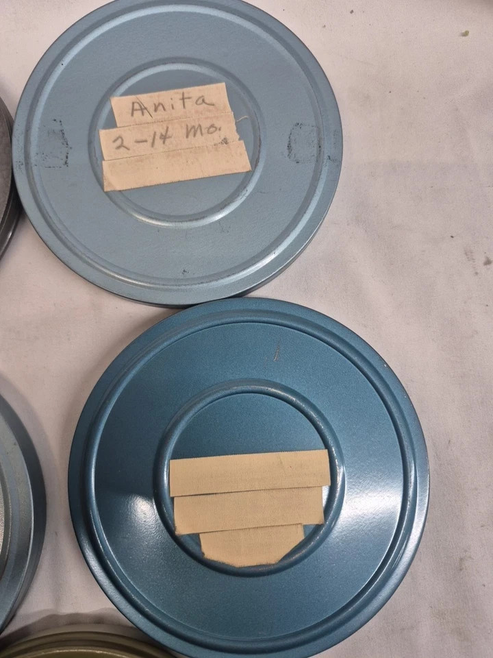 8MM Film Movie Reel Storage Case w/ Home Movie Worlds Fair 1962 Zoo Lake