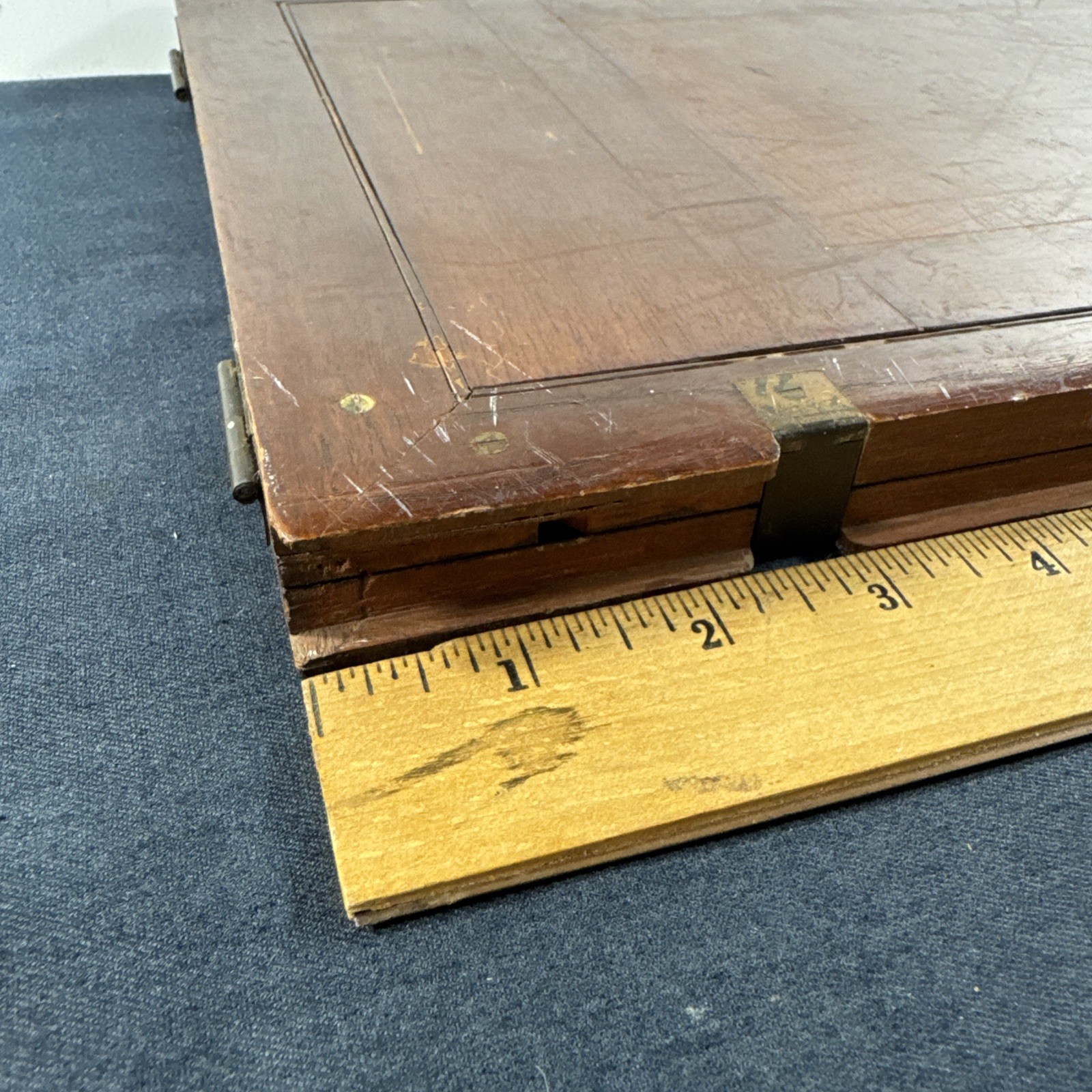 8×10 Double Sided Mahogany Book Style Glass Plate Holder Tailboard Wood Camera