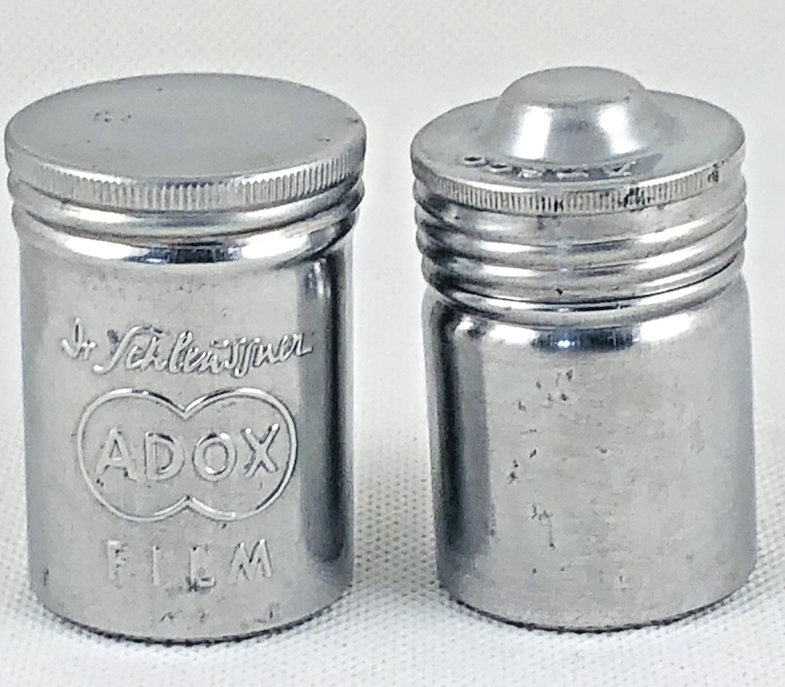 Vintage 35mm Adox and Ansco Aluminum Screw Top Film Canisters