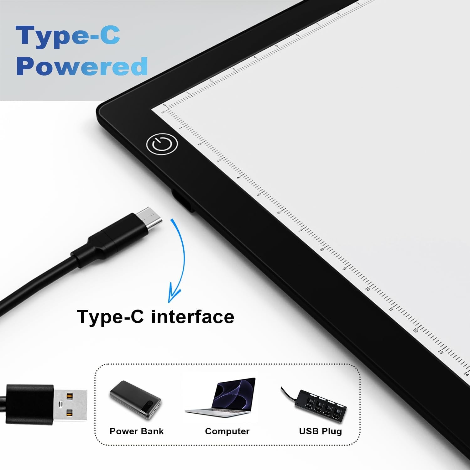 Slide Viewer Light Box, Ultra-Thin A4 USB Powered Light Scanner for Photo Slide