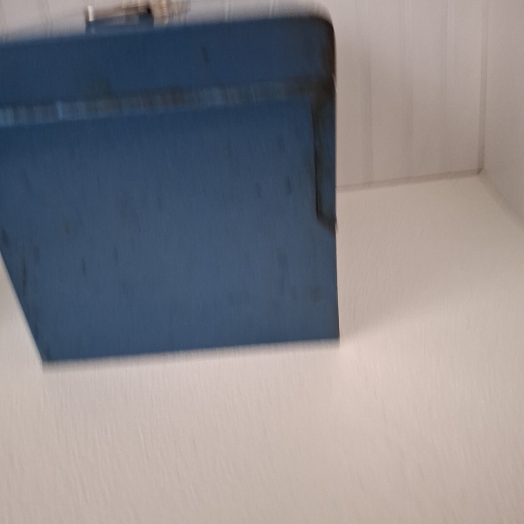 Vintage Metal Blue Logan De Luxe 8mm Movie Reel Chest Box Storage Case – 12 Slot