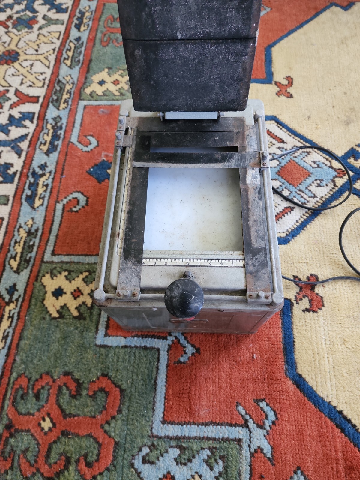 Brumberger Photo Negative viewer medium format Vintage Antique with light bulbs
