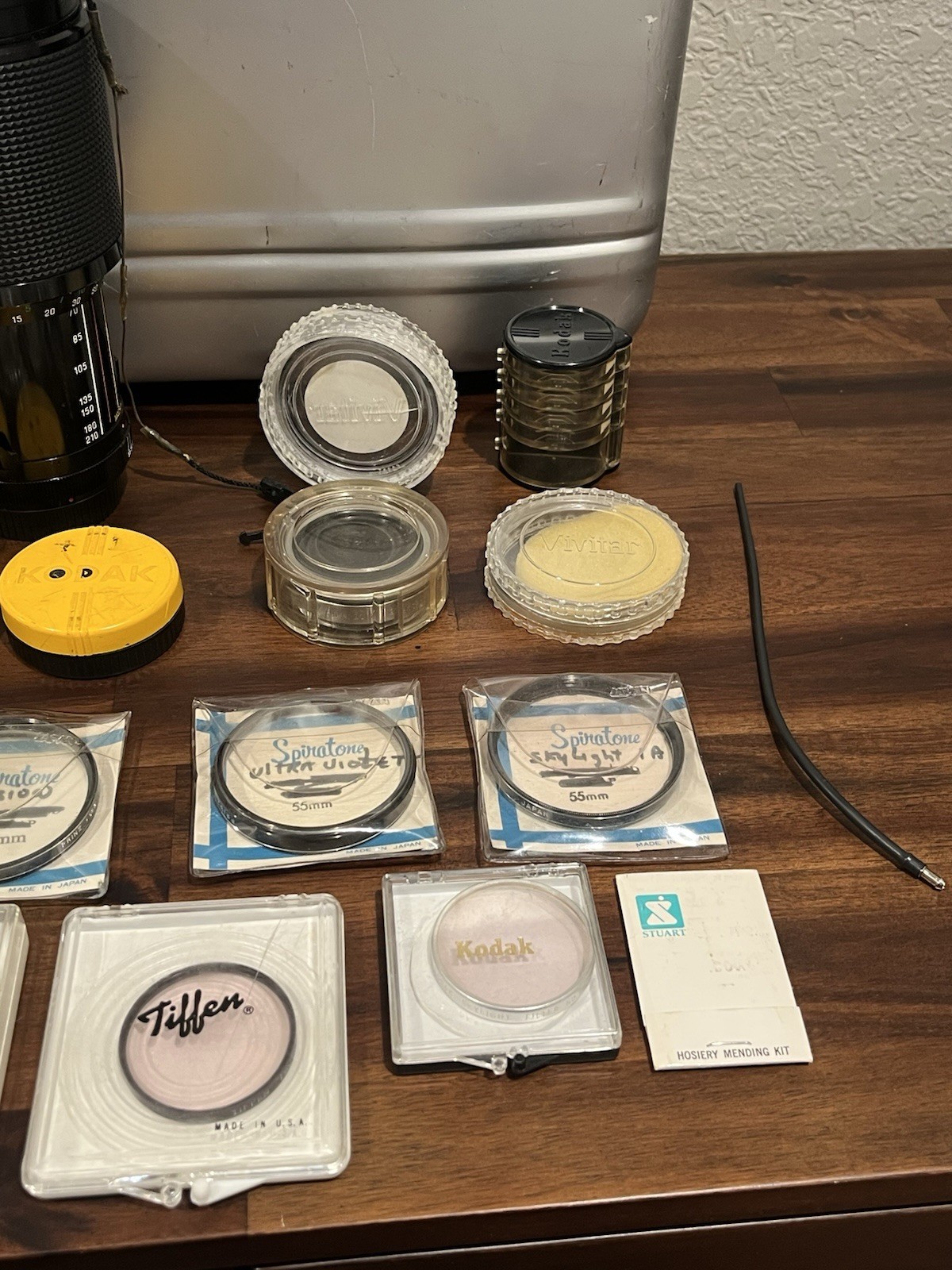 Vintage Photography Lot Vivitar Series 1 Macro Lens Tiffen Kodak Filters Case