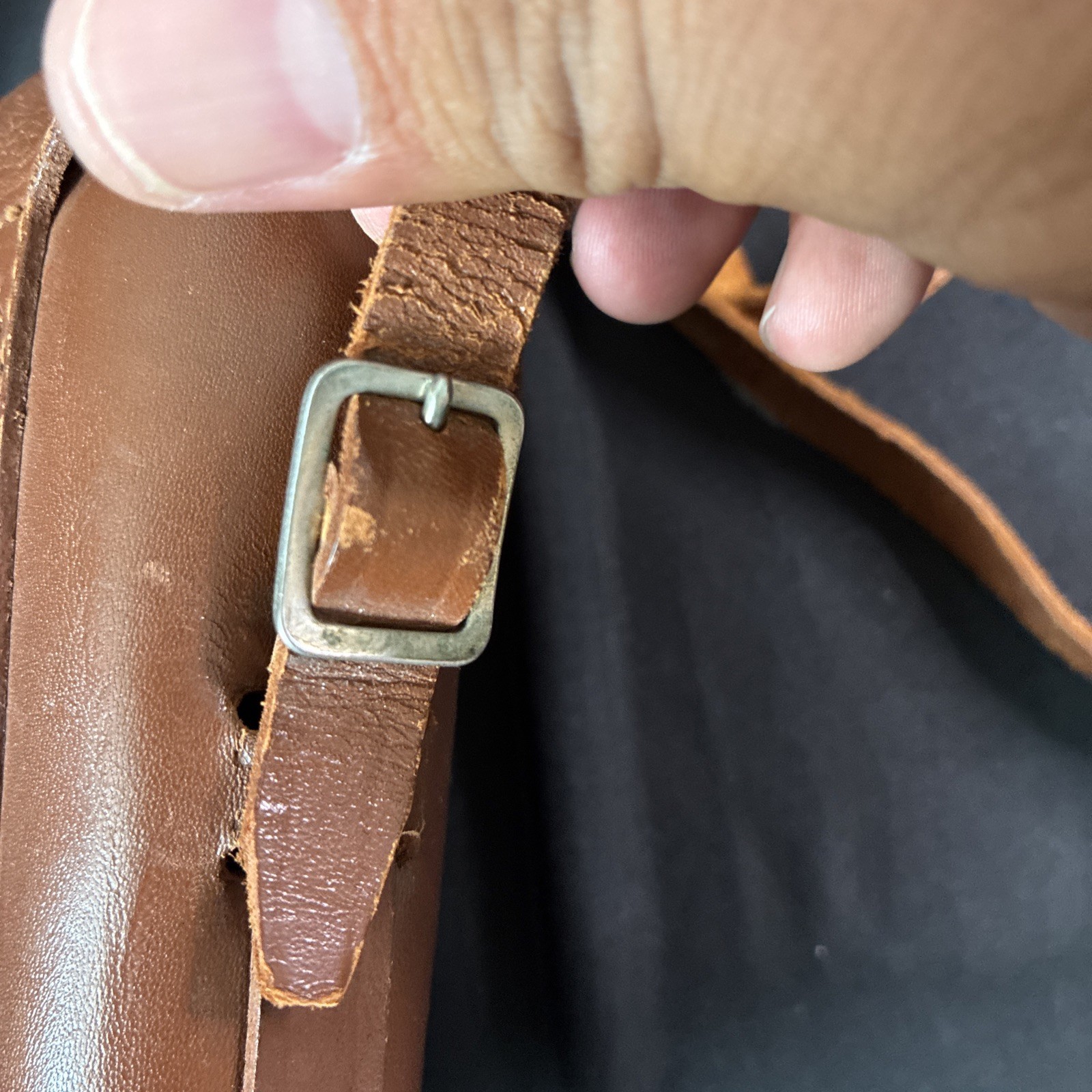 Vintage Kodak Snapback Brown Genuine Leather Camera Case With Strap Made In USA