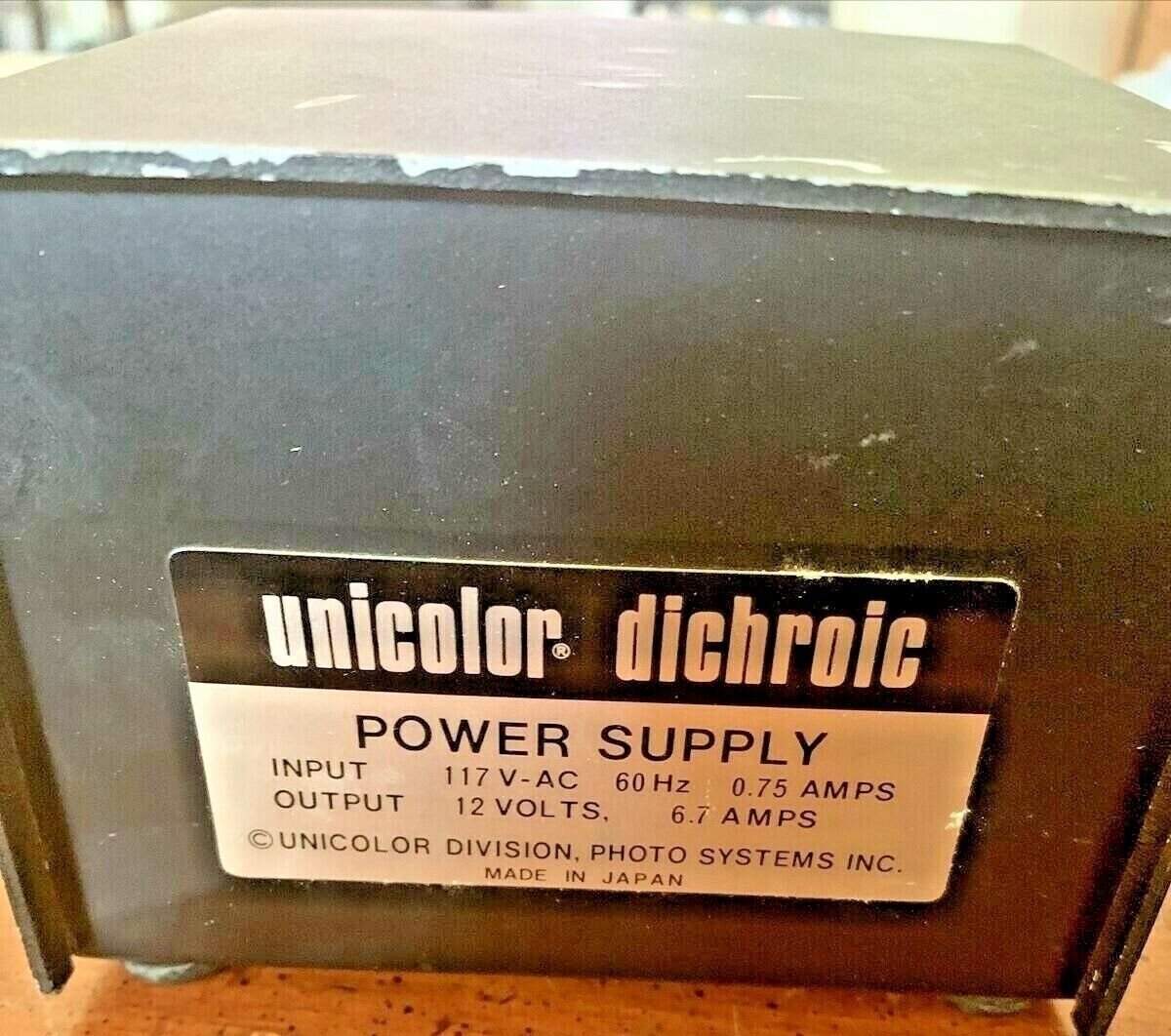 Professional Unicolor Dichroic Vintage Power Supply 12 Volts AC Input TESTED