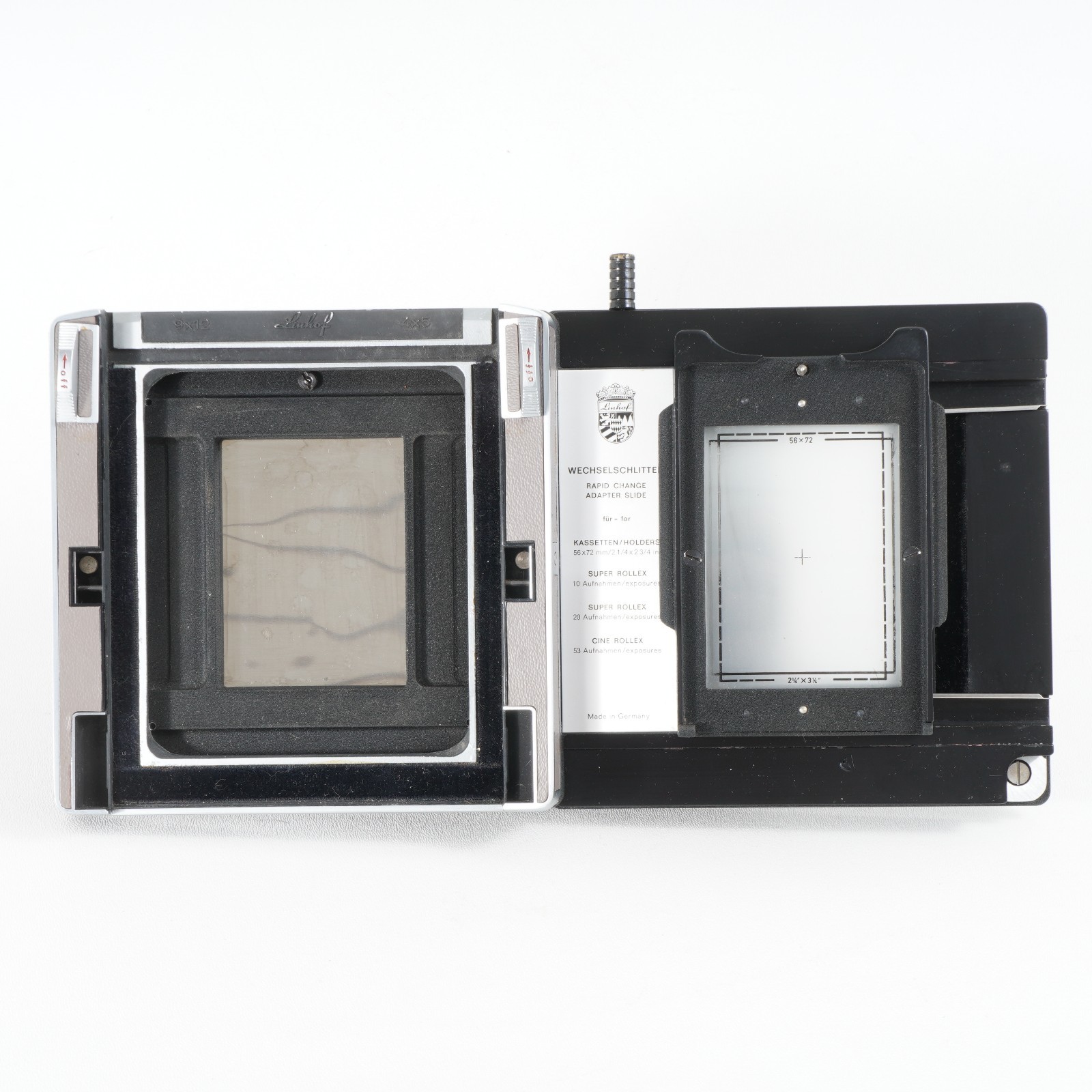 :[EX+++] LINHOF 2×3 (56x72mm) Rapid Change Slide Adapter for Super Rollex Backs