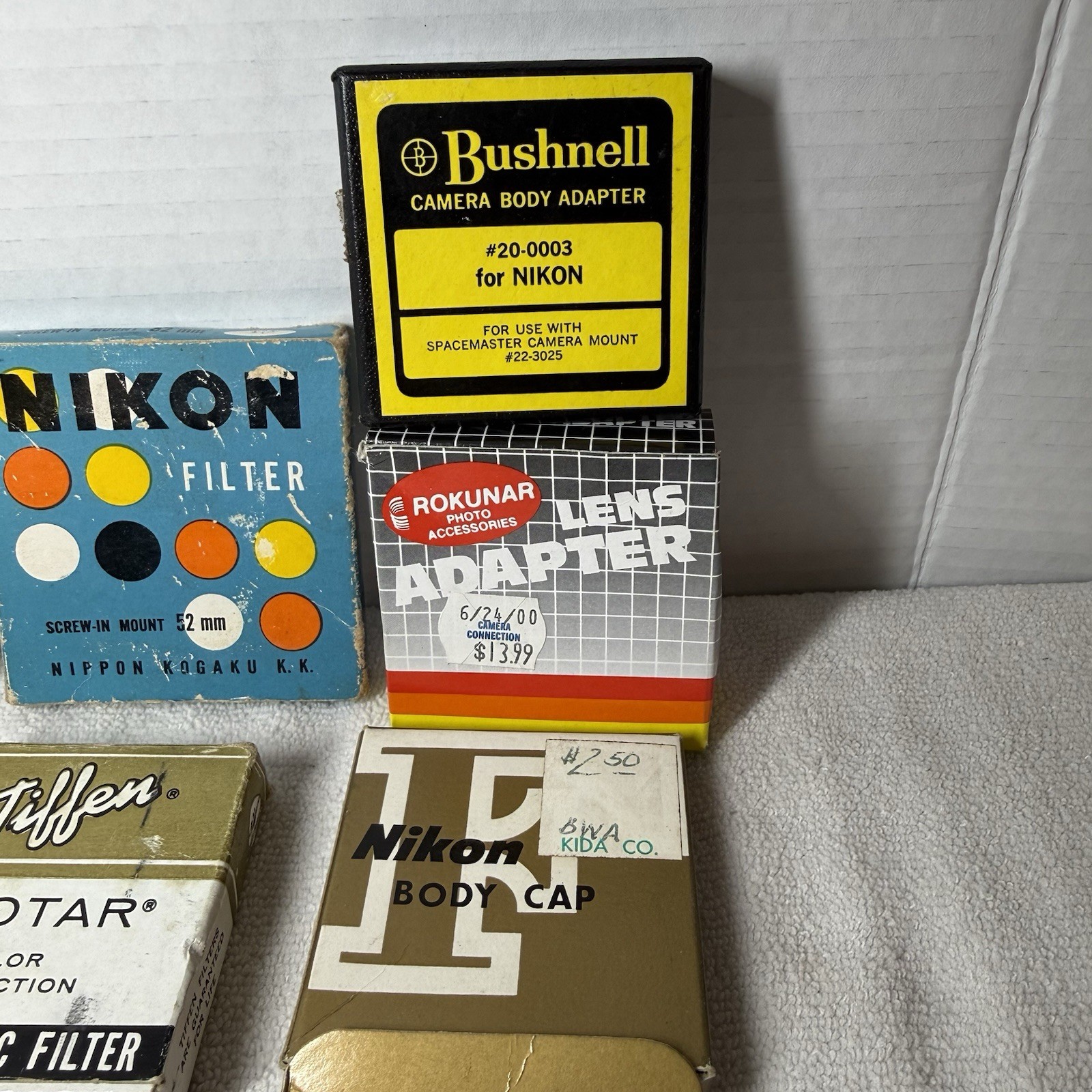 Vintage Nikon & Others boxes ONLY No filter Set Of 7