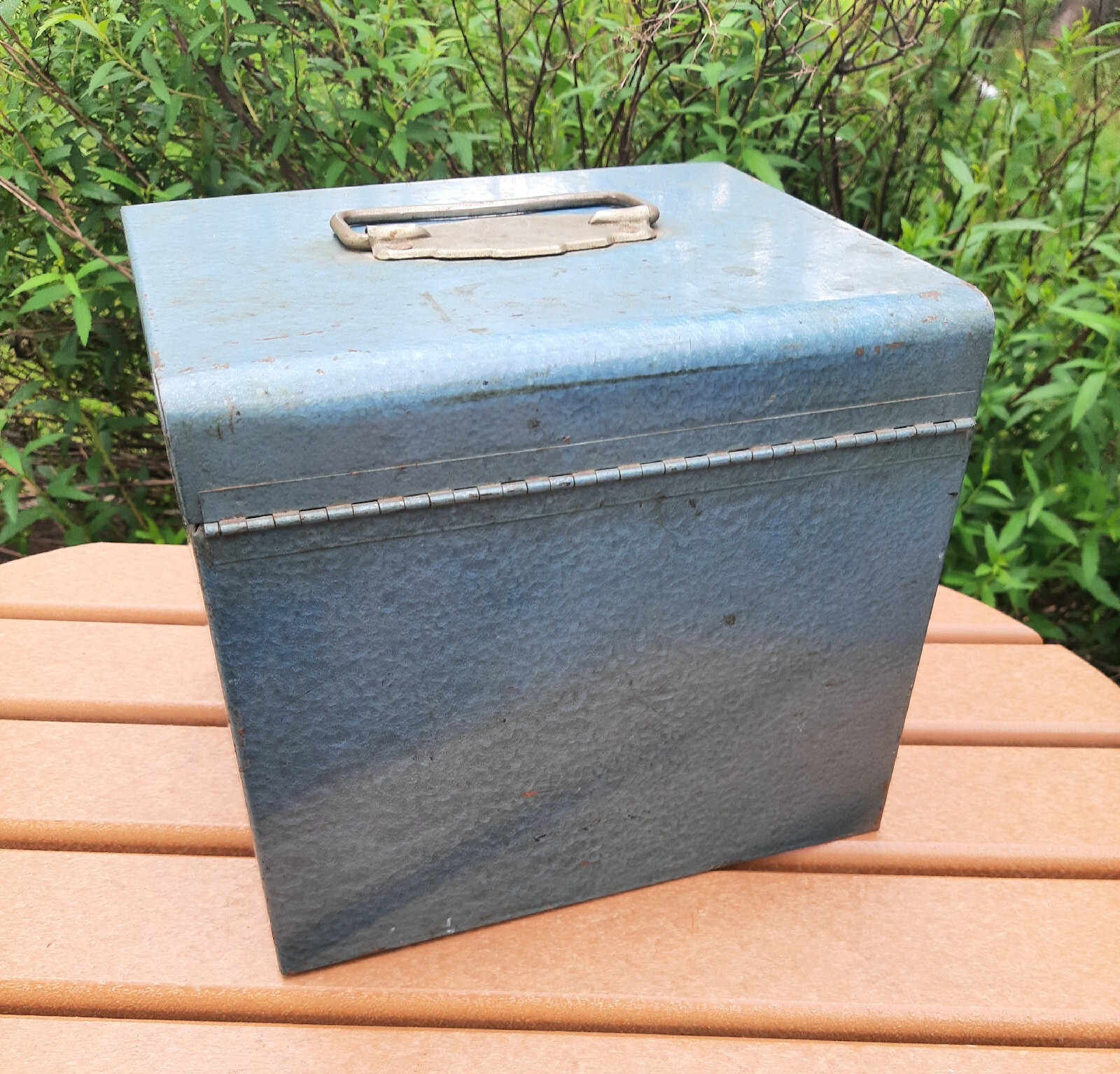Metal Movie Reel Chest Box Storage Travel Case Film Vintage -Read Description-