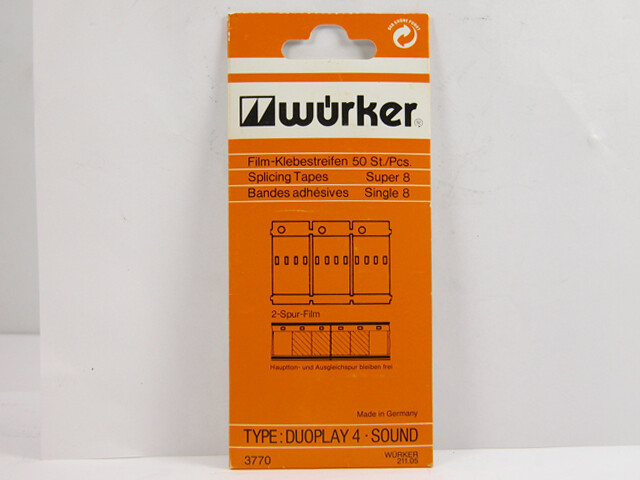 New Package of WURKER Super-8 SPLICING TAPES 50 Piece Pack
