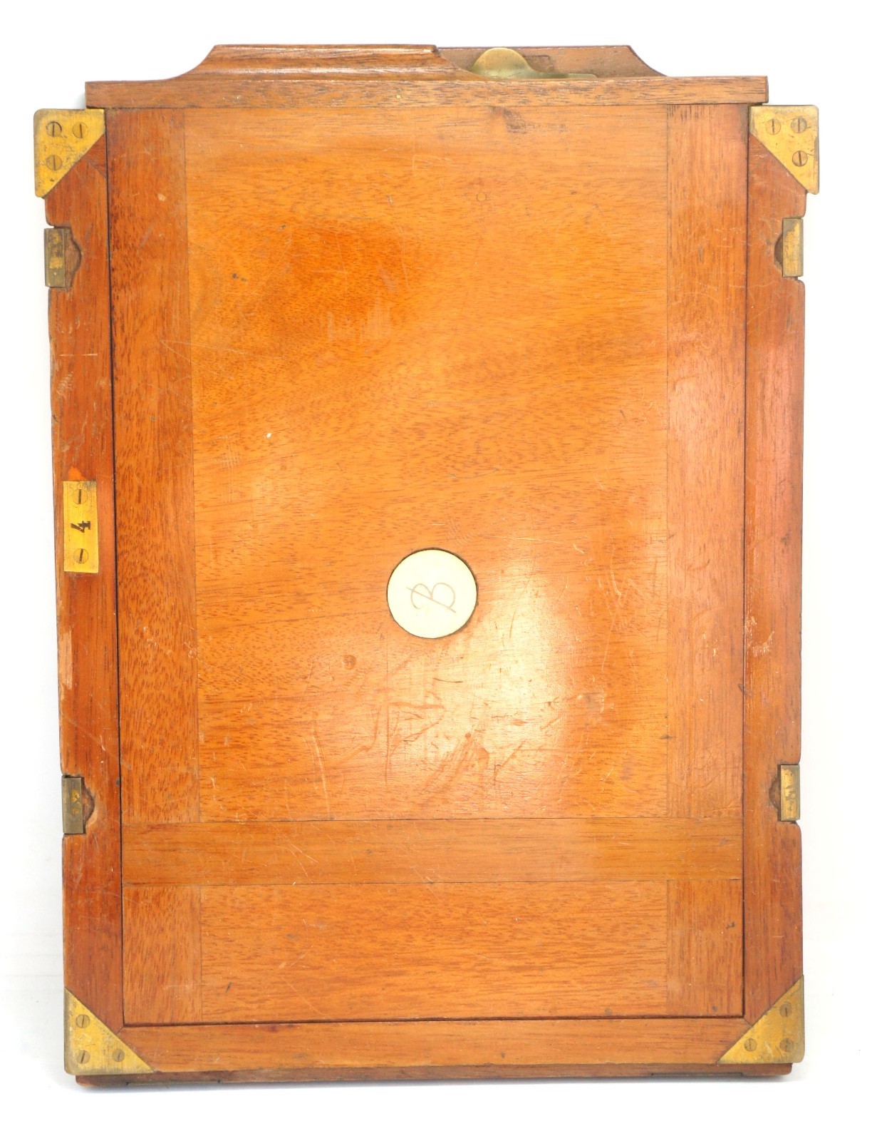 Antique Mahogany Double Plate Film Holder 18x24cm Vintage Reisekamera Tailboard
