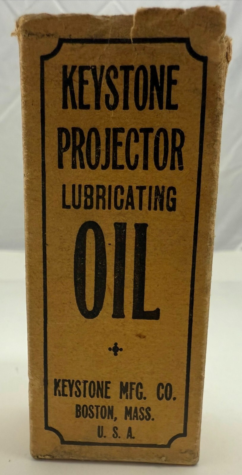 o’o’o . Vintage . Bottle of KEYSTONE PROJECTOR Lubricating Oil . in Original Box