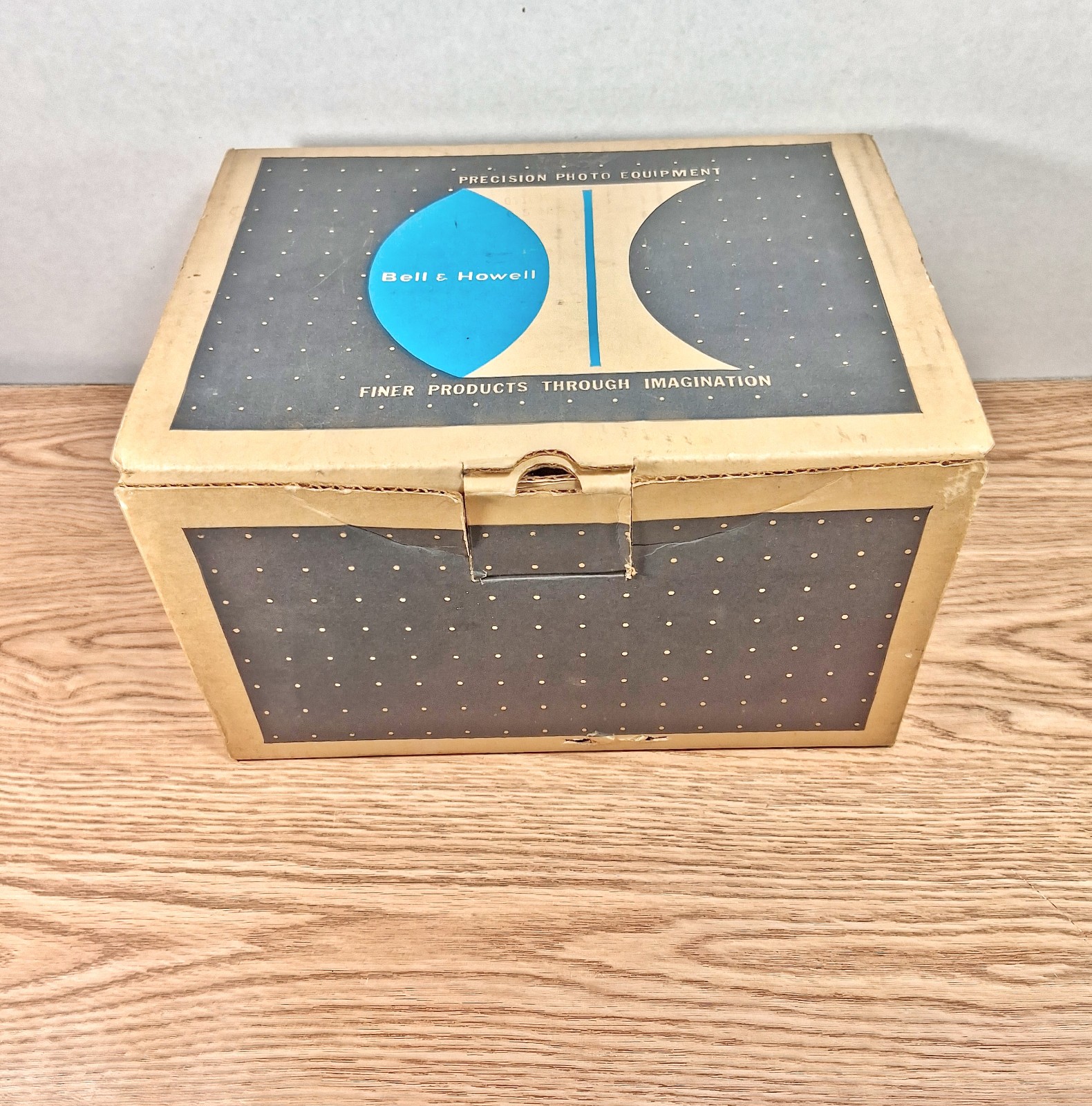 Vintage Bell & Howell Dual Photoflood Light Bar Kit w/ GE 275W Bulbs Handle Box