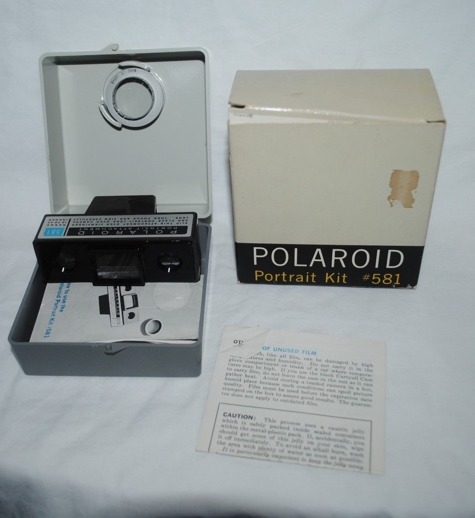 Polaroid Portrait Attachment #581, vintage camera accessory, NRMT with box