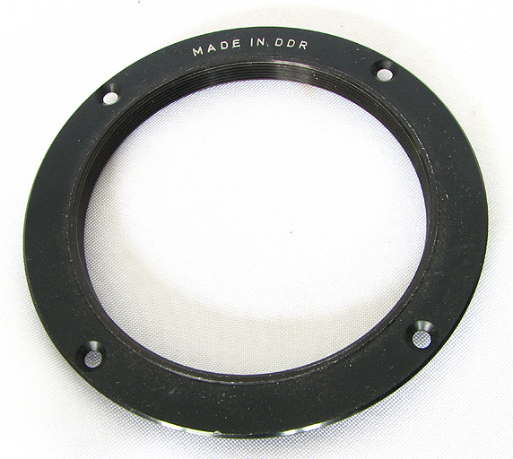 Zeiss Lens Flange 54mm Thread Dia, Engraved “MADE IN DDR” Large Format Flange