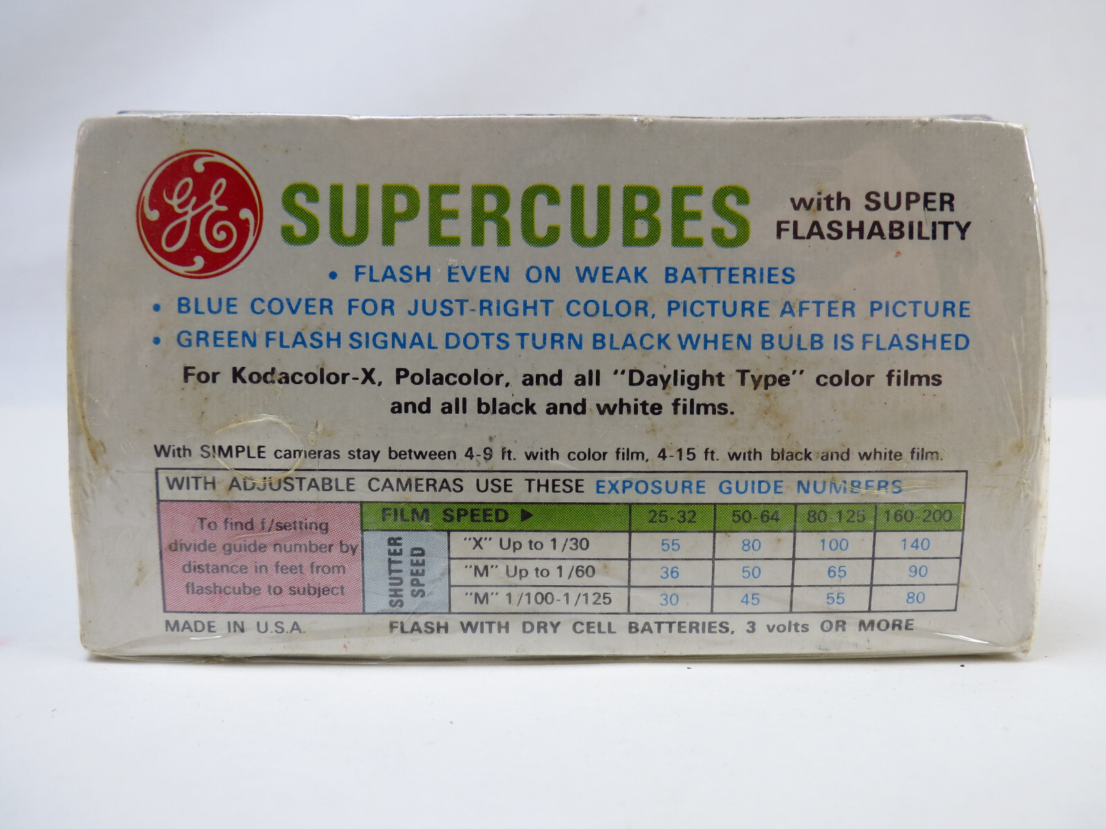 Sylvania Blue Dot & GE Super Cubes Camera Flash Cubes, 6 Cubes for 24 Flashes