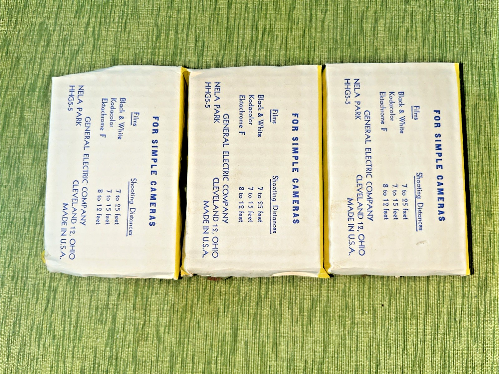General Electric Sure-Fire #5B Flashbulbs for Vintage Cameras
