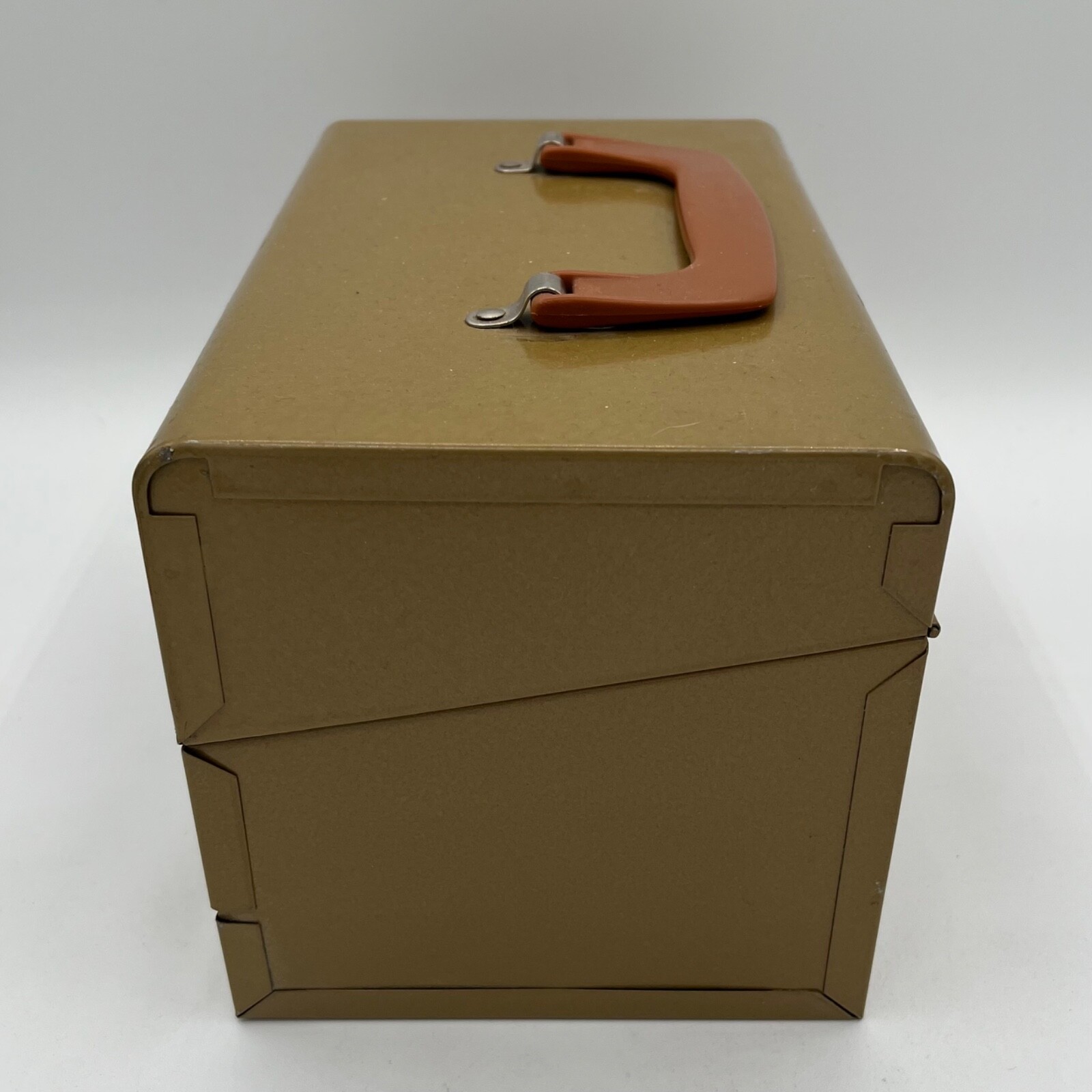 Vintage Gold BRUCE Logan DeLuxe 8mm Movie Reel Box 12 Reel Storage 1960s