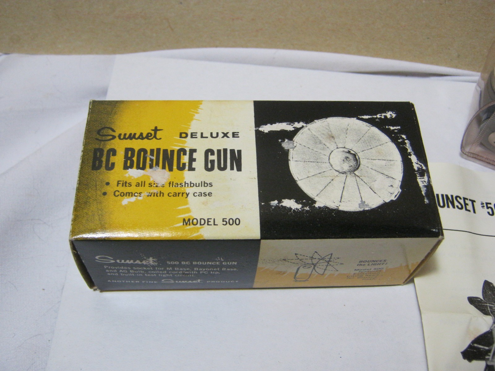 Vintage Sunset BC Bounce Gun for Camera New Old Stock Model 500