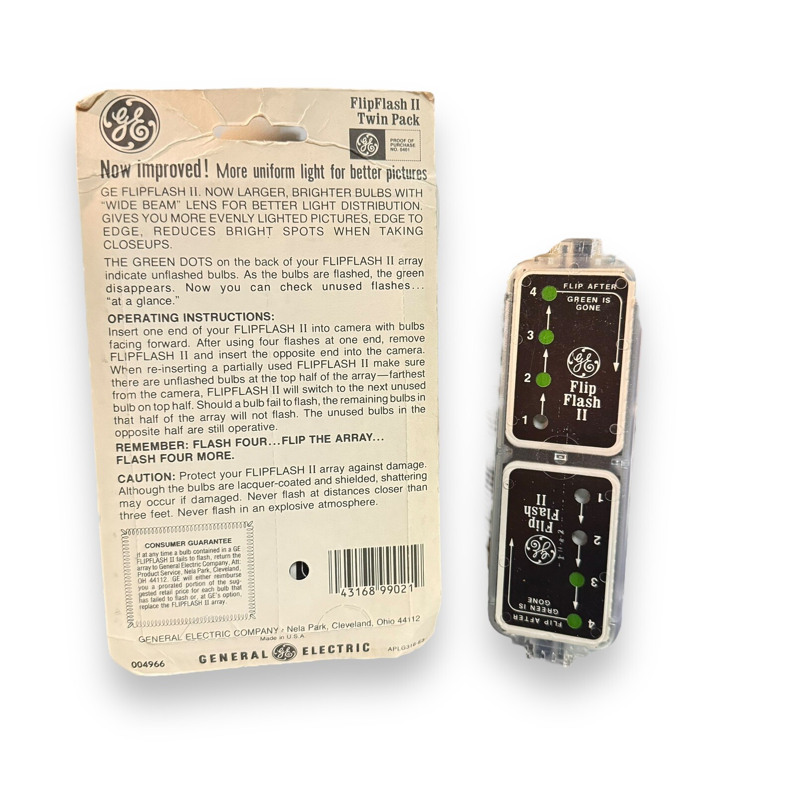 VTG GE Flip Flash II Twin Pack Flash Pack for FlipFlash Camera New Sealed 1 Open